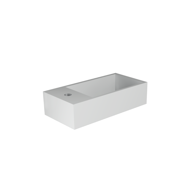 Alberi Ilex ComforStone wandfontein 36x18x9 cm met kraangat L+R te plaatsen mat wit