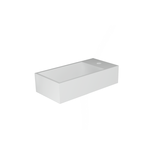 Alberi Ilex ComforStone wandfontein 36x18x9 cm met kraangat L+R te plaatsen mat wit