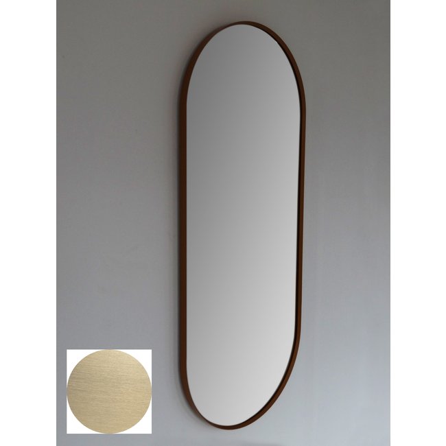 Alberi Nitida ovale spiegel met lijst 90x38 cm 2 kleuren
