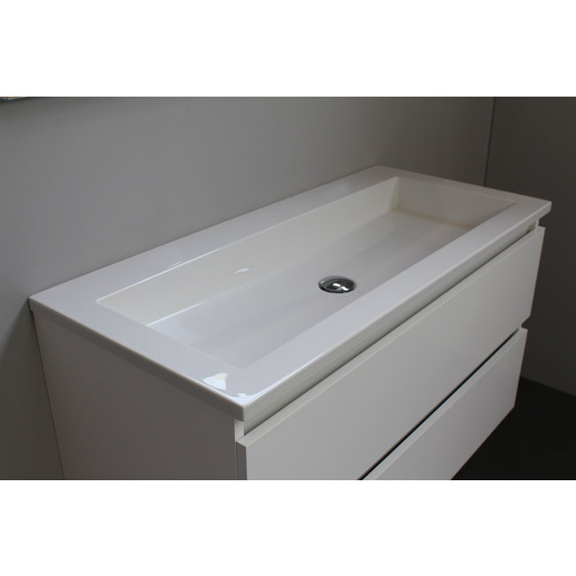 Basic Line Start badmeubel Ice White onderkast en acryl wastafel 0 kraangat