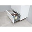 Basic Line Start badmeubel 100 cm incl. onderkast en acryl wastafel met 2 kraangaten