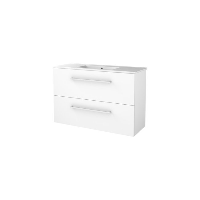 Basic Line Start badmeubel onderkast en keramische wastafel 1 kraangat