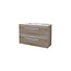 Basic Line Start badmeubel Scotch Oak onderkast en keramische wastafel 1 kraangat