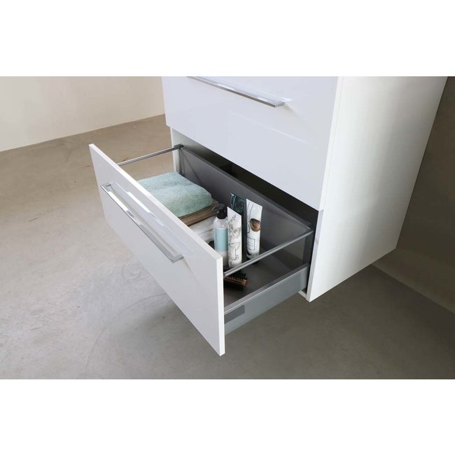 Basic line Start badmeubel incl. onderkast met hardsteen wastafel 0 of 1 kraangat