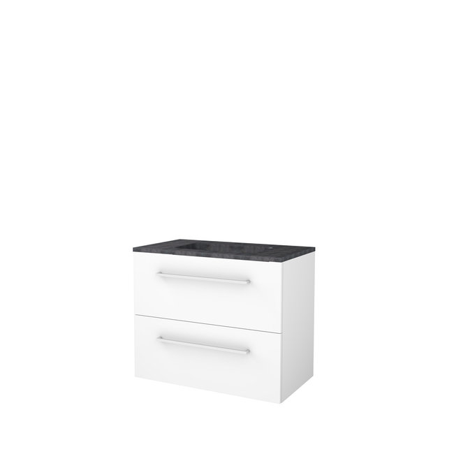 Basic line Start badmeubel incl. onderkast met hardsteen wastafel 0 of 1 kraangat