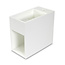 Luca Solid Surface fontein met open schap 35x18,5x32 cm met verdekte afvoer en kraangat rechts wit (mat of glans)