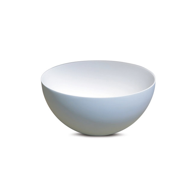 Luca Solid Surface fontein waskom rond 24x24x12 cm met dunne rand wit (mat) of antraciet (mat)
