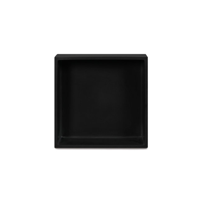 Luca nis in- of opbouw 29,5x29,5x8 cm Solid Surface of Stone Resin wit en antraciet