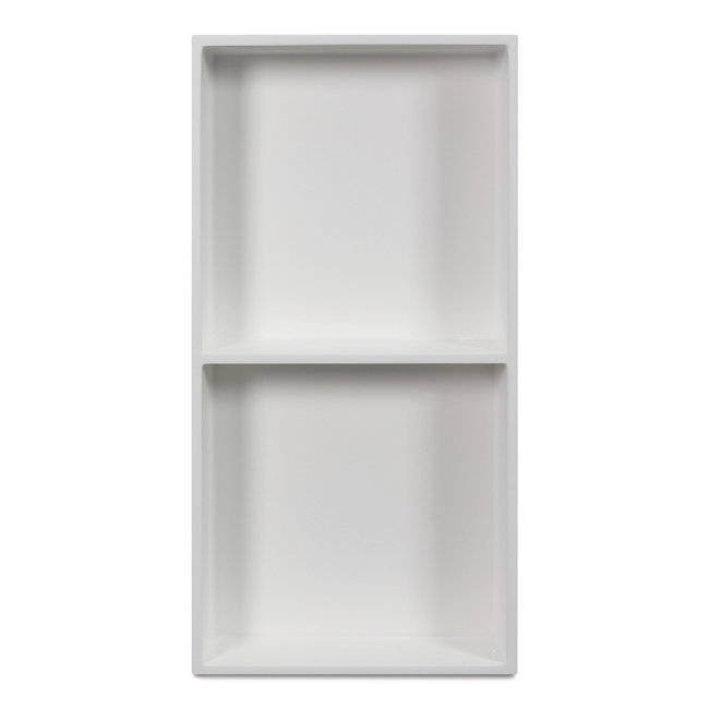 Luca nis in- of opbouw 59,5x29,5x8 cm met twee schappen wit of antraciet