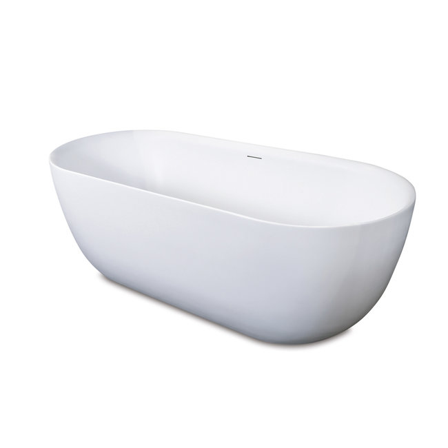 Luca Primo acryl vrijstaand bad 180x80x60 cm wit (mat of glans) inclusief klikwaste chroom