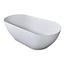 Luca Vasca Solid Surface vrijstaand bad met dunne rand 175x80x58 cm mat wit of antraciet mat