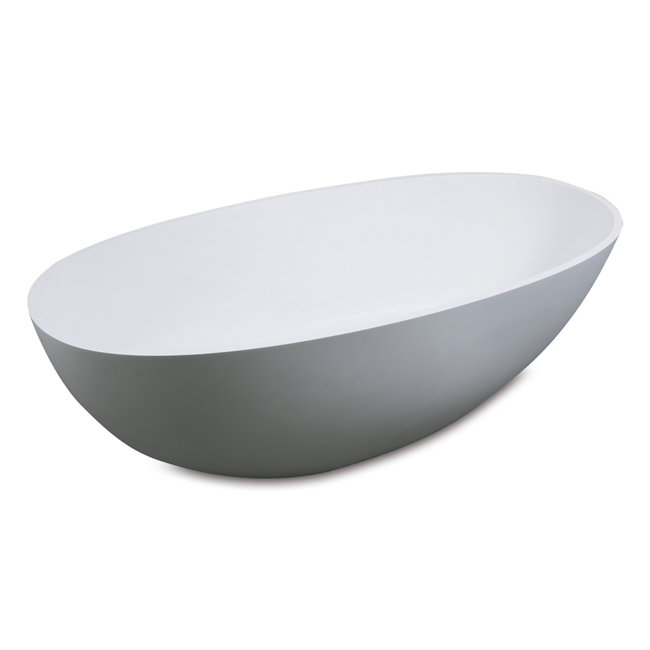 Luca Vasca Solid Surface vrijstaand bad 180x93x56 cm wit of antraciet