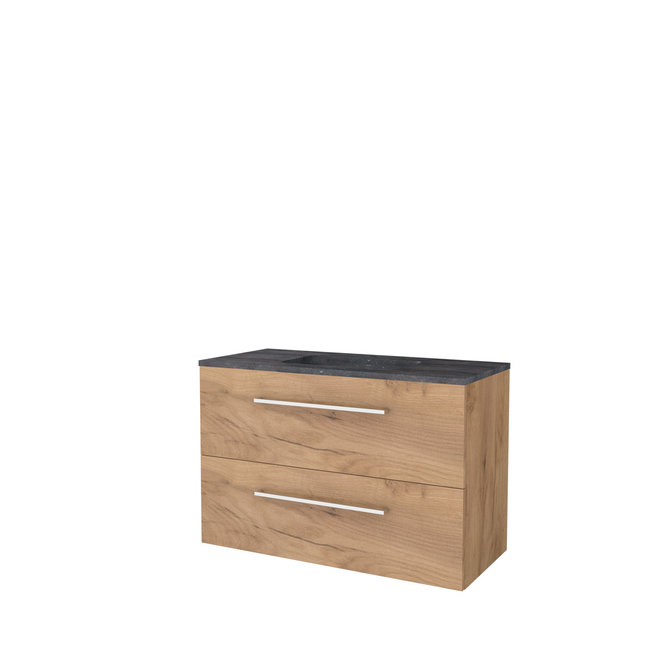 Basic Line Start badmeubel incl. onderkast met hardsteen wastafel 0 of 1 kraangat