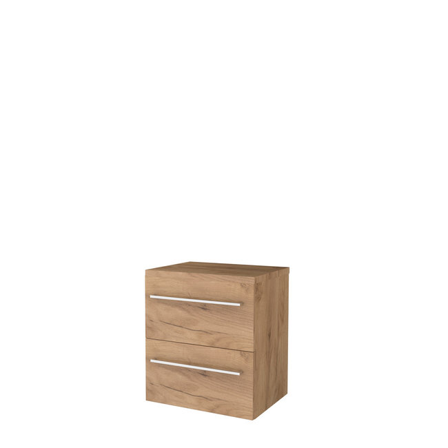 Basic Line Start badmeubel lades met grepen en afdekplaat Whiskey Oak