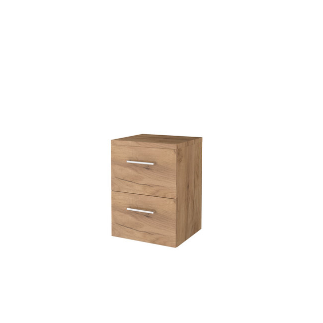 Basic Line Start badmeubel lades met grepen en afdekplaat Whiskey Oak