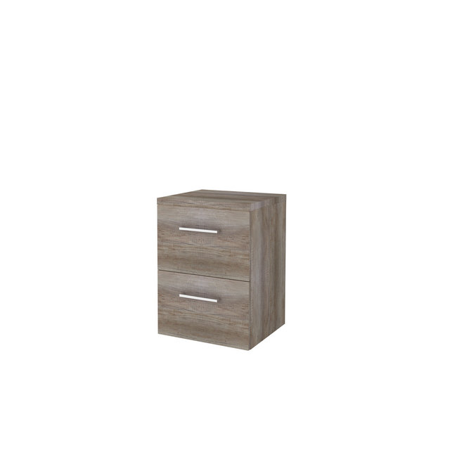 Basic Line Start badmeubel lades met grepen en afdekplaat Scotch Oak