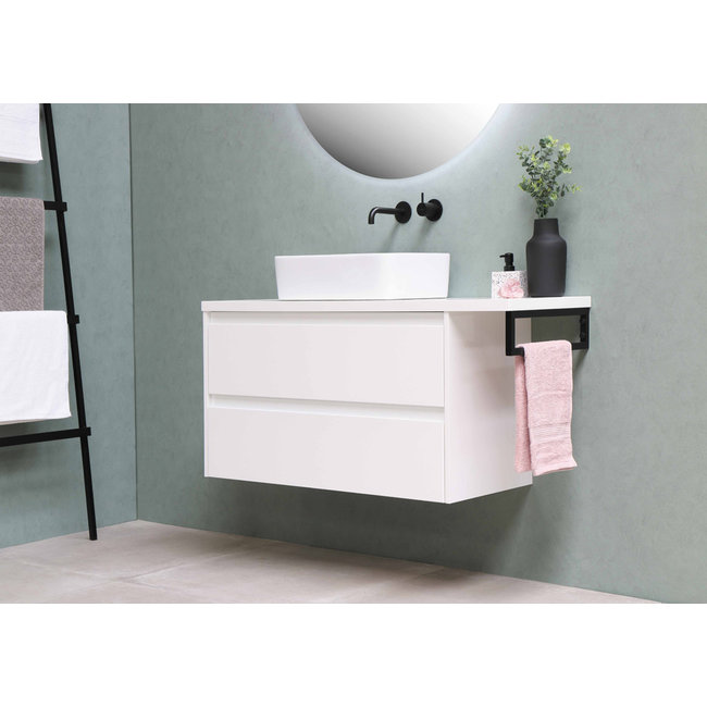 Basic Line keramiek waskom Top 3  rechthoek 48x37x13 cm wit glans