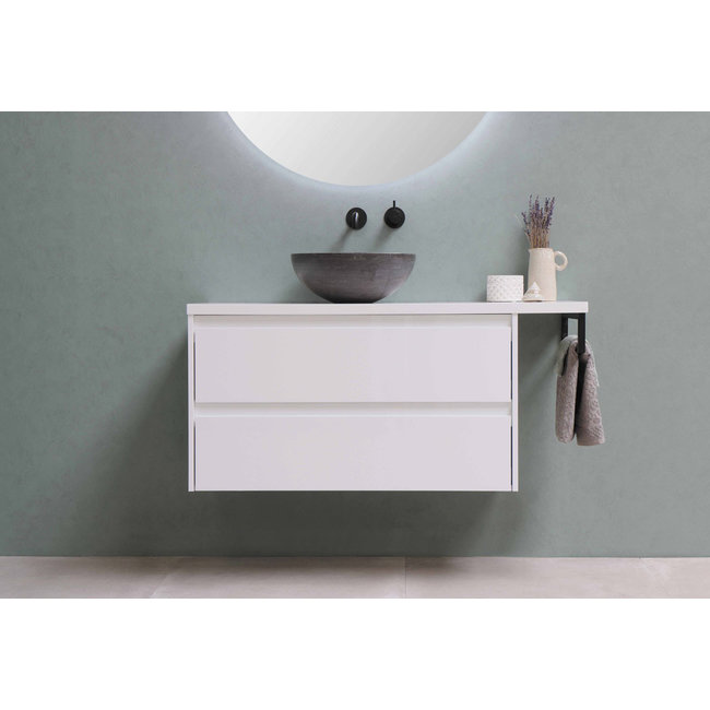 Basic Line Top 4  hardsteen waskom rond 40 cm in de kleur Blue Stone