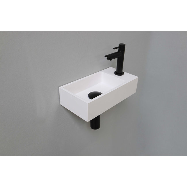 INK Versus Polystone fonteinset 36x18x9 cm links of rechts te plaatsen in de kleur wit