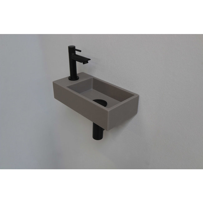 INK Versus Quartz fonteinset 36x18x9 cm links of rechts te plaatsen met zwarte kraan