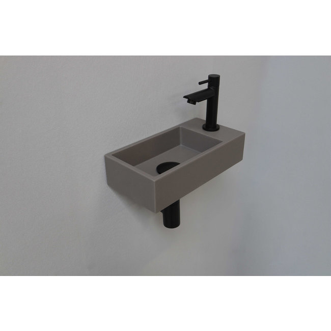 INK Versus Quartz fonteinset 36x18x9 cm links of rechts te plaatsen met zwarte kraan