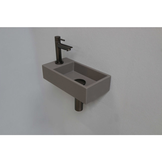 INK Versus Quartz fonteinset 36x18x9 cm links of rechts te plaatsen met metal black kraan