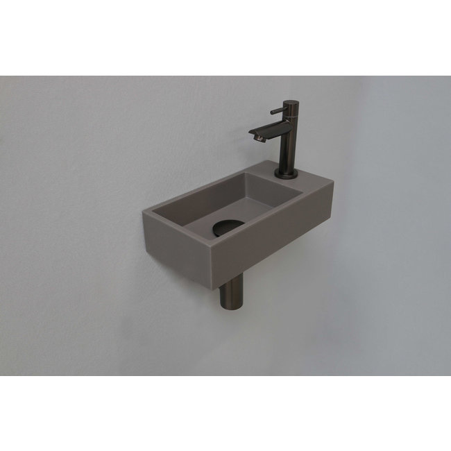 INK Versus Quartz fonteinset 36x18x9 cm links of rechts te plaatsen met metal black kraan