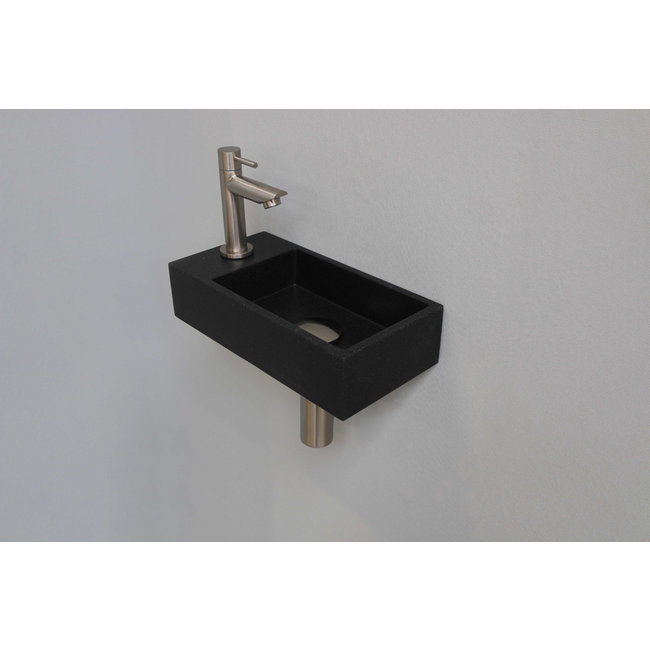 INK Versus Quartz fonteinset 36x18x9 cm links of rechts te plaatsen met brushed nickel kraan