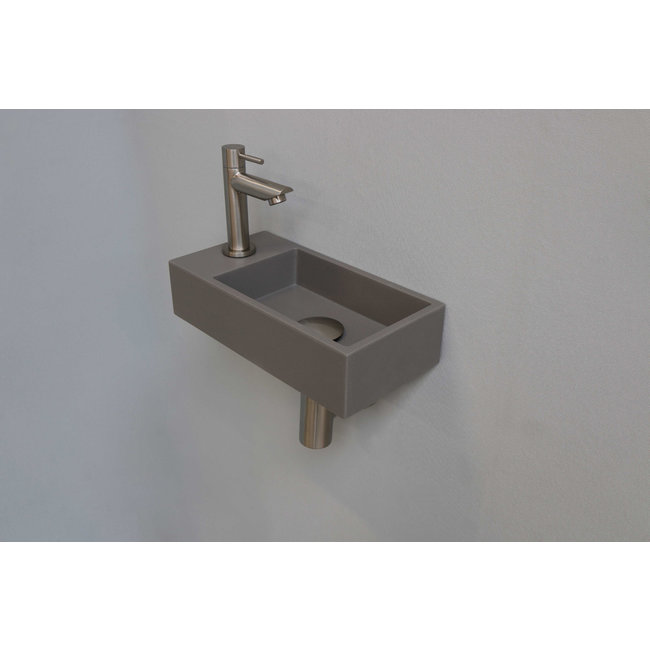 INK Versus Quartz fonteinset 36x18x9 cm links of rechts te plaatsen met brushed nickel kraan