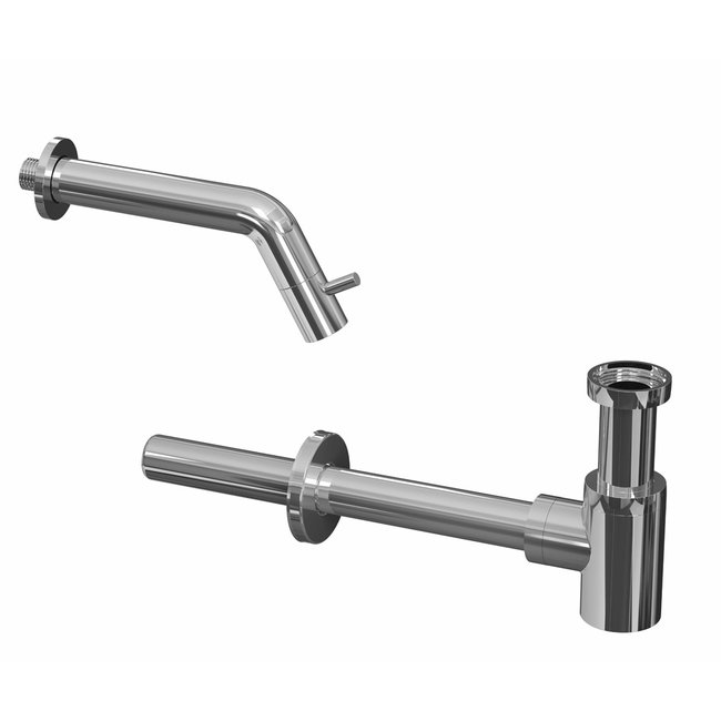 INK  wand fonteinkraan en design sifon in diverse kleuren