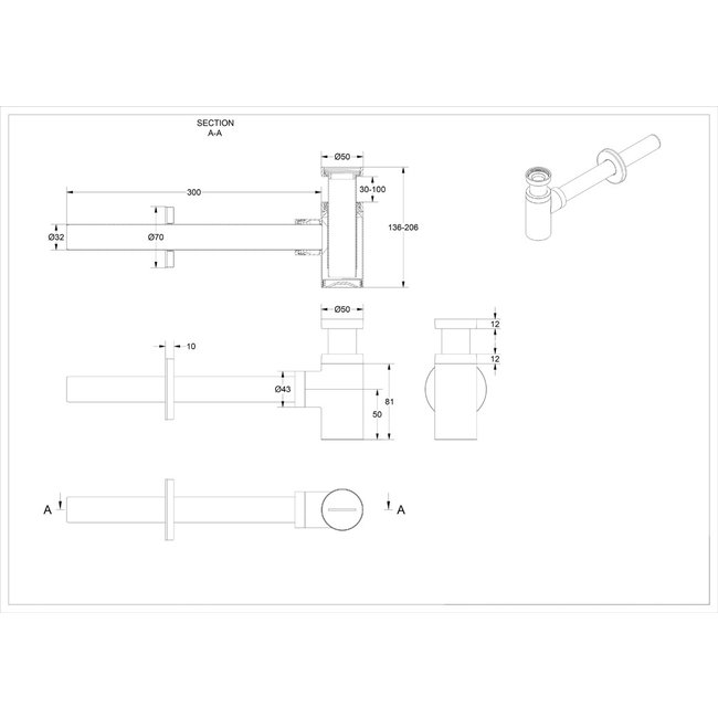 INK ronde design fonteinsifon in 6 verschillende kleuren