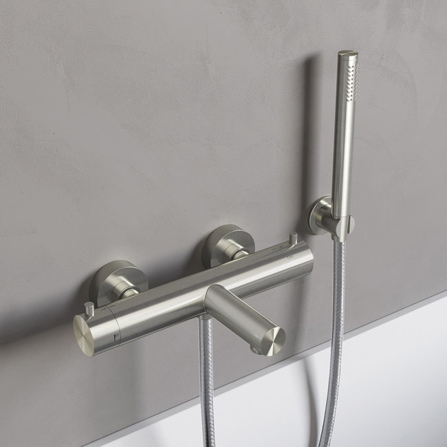 Hotbath Archie AR122 thermostatische badkraan in de kleur RVS