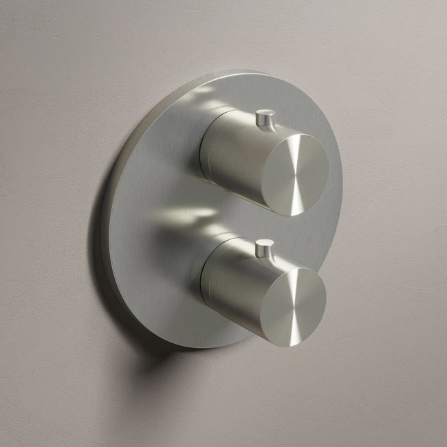 Hotbath Archie inbouw douchethermostaatkraan met 2-weg omstel RVS