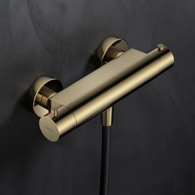 Hotbath Cobber B008 opbouw douchethermostaatkraan met PVD finish in 2 kleuren