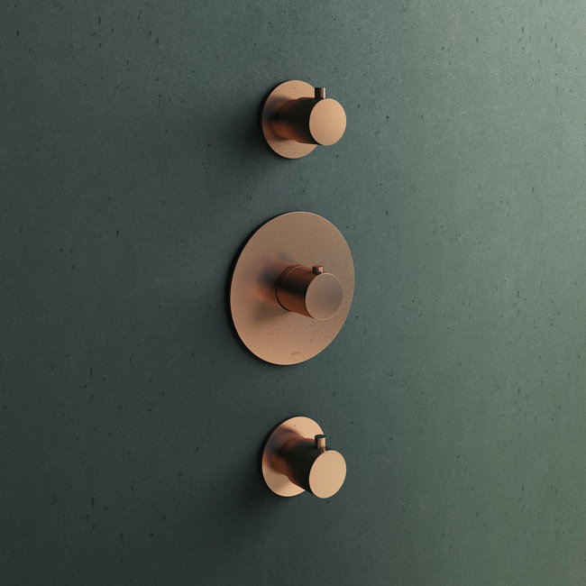 Hotbath Cobber CB007 thermostaat met 2 stopkranen in 2 Living colours