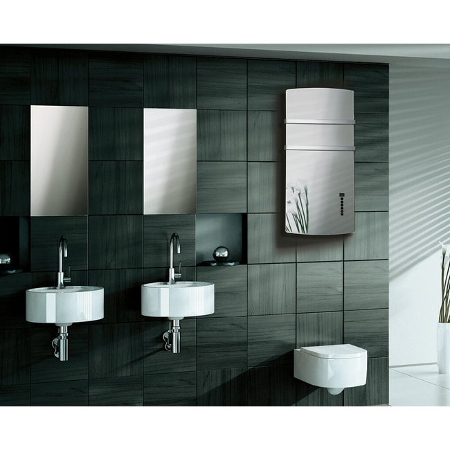 DRL elektrische radiator E-Comfort DEVA 1500 Watt met spiegelpaneel