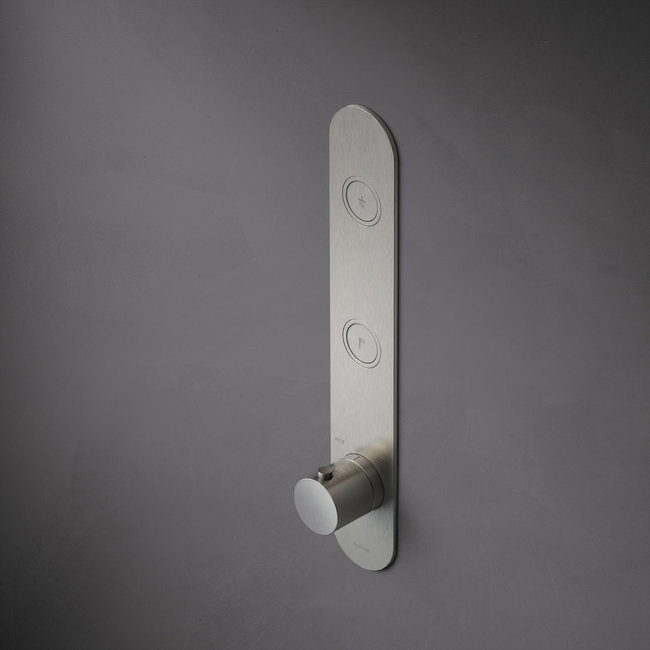 Hotbath Cobber PB066 douchethermostaat met 2 drukknoppen in 2 PVD kleuren