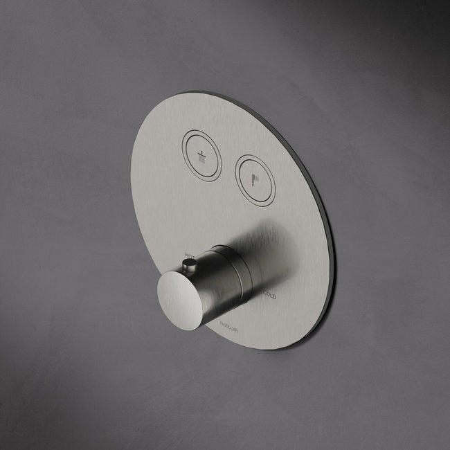 Hotbath Cobber PB009 douchethermostaat met 2 drukknoppen in 2 PVD kleuren