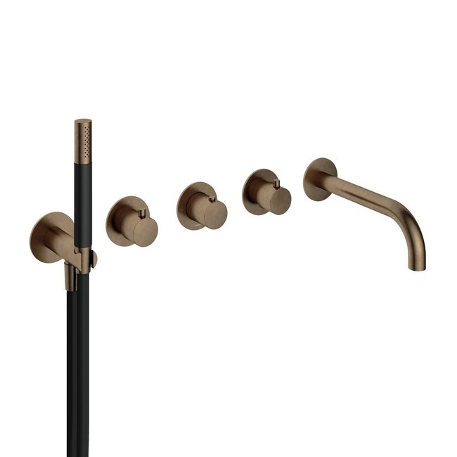 Hotbath Cobber CB7072 thermostaat 2 stopkranen en uitloop 2 Living colours