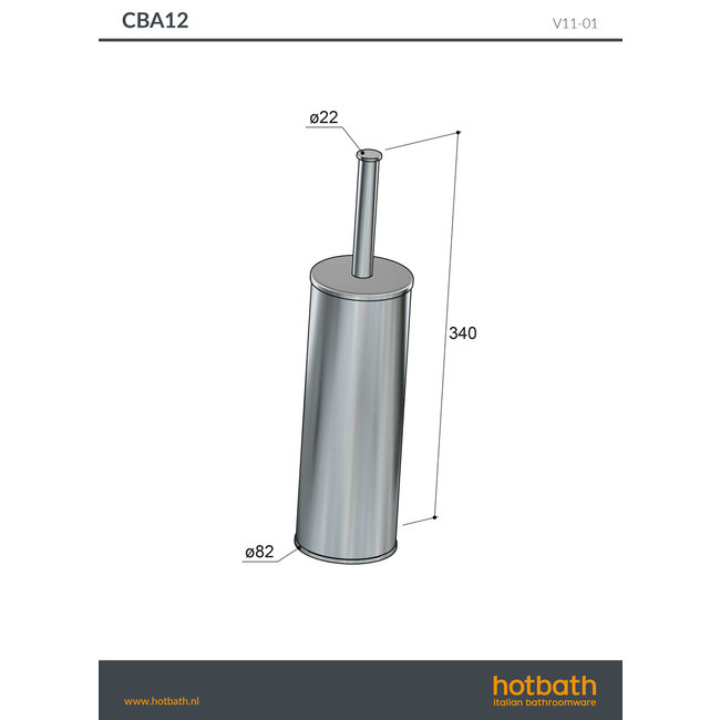 Hotbath &More  BAA12 toiletborstelhouder vrijstaand