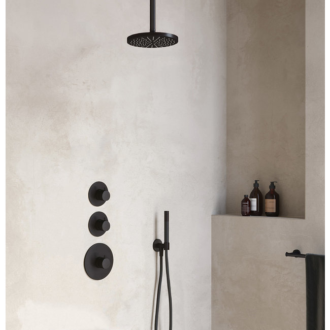 Hotbath Cobber IBS20 thermostatische douche inbouwset plafond in div. varianten