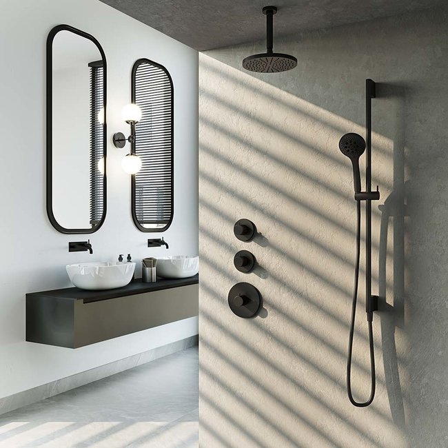 Hotbath Cobber IBS20 thermostatische douche inbouwset plafond in div. varianten