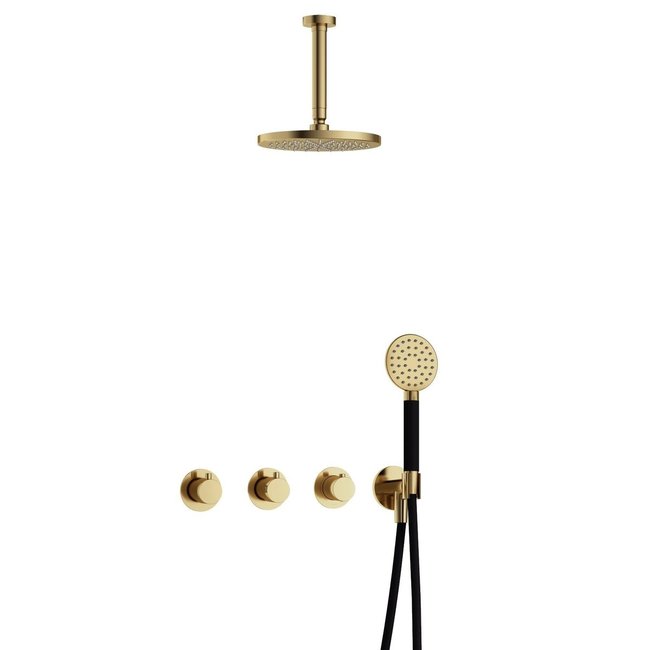 Hotbath Cobber IBS70 PVD thermostatische doucheset in div. varianten