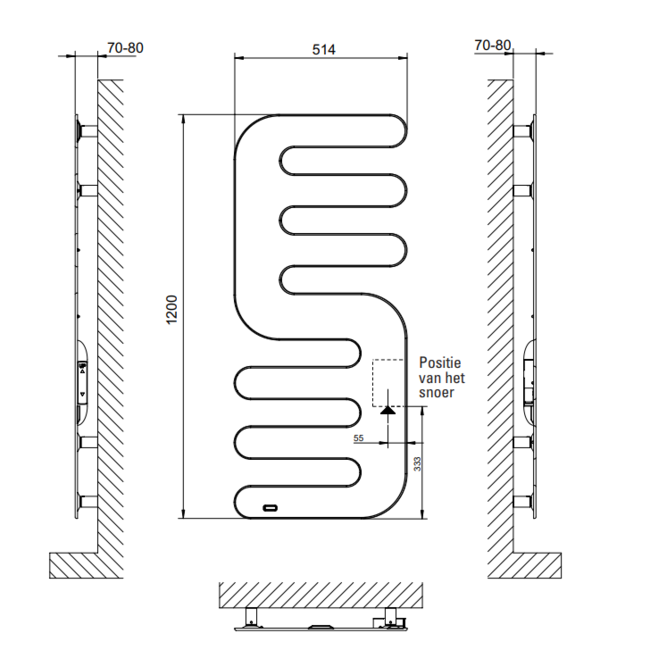 Cordivari elektrische radiator Hand