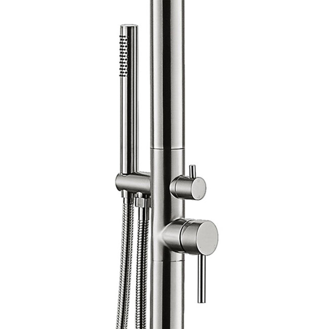 Wiesbaden Sole buitendouche met handdouche chroom