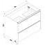 Wiesbaden Lotus wastafel onderkast hangend in 4 afmetingen