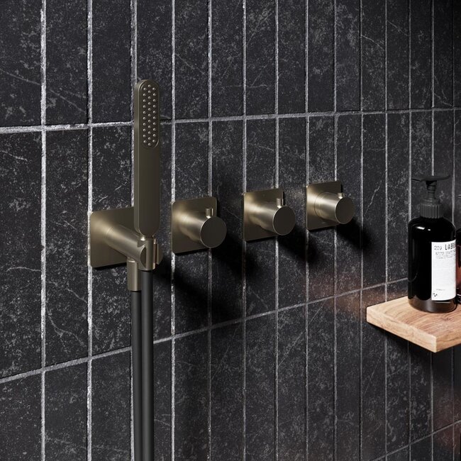 Hotbath Gal GL7071 bad/douche thermostaat met 2 stopkranen zonder uitloop