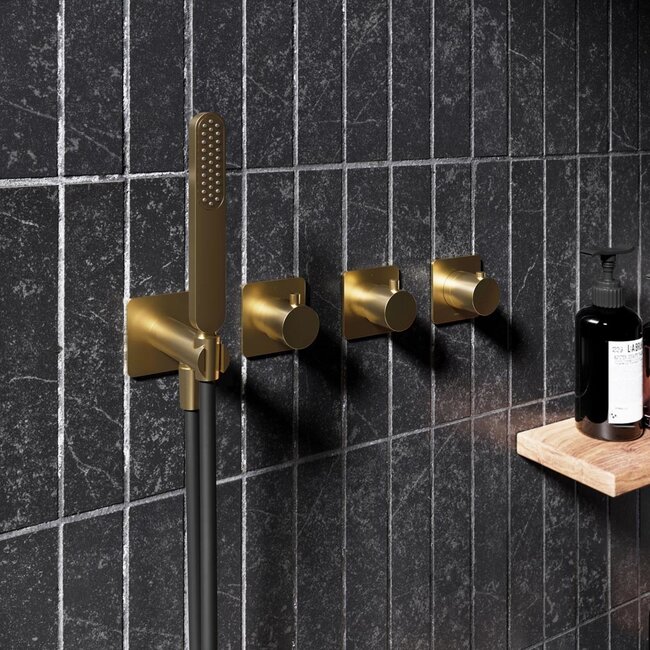 Hotbath Gal GL7071 bad/douche thermostaat met 2 stopkranen zonder uitloop