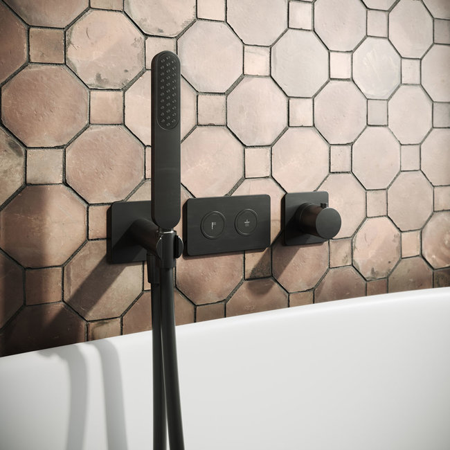 Hotbath Gal PB7071 bad/douche thermostaat met 2 stopkranen zonder uitloop