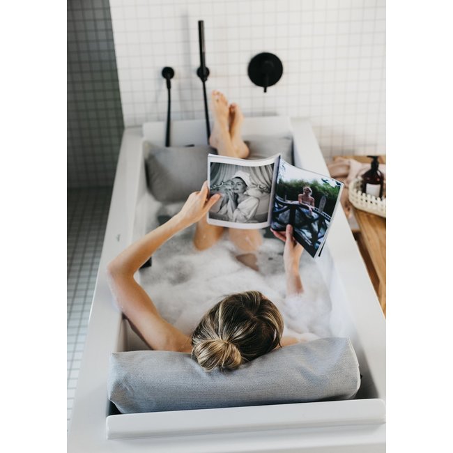 Badesofa badkussen licht grijs 4 maten